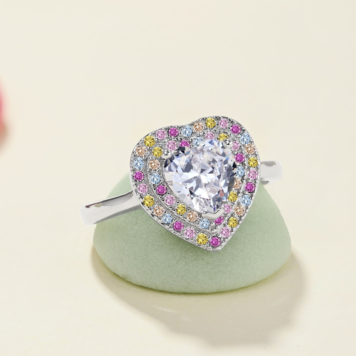 [Elowen Jewels]Delicate Ebullient Heart Shape Wedding Ring