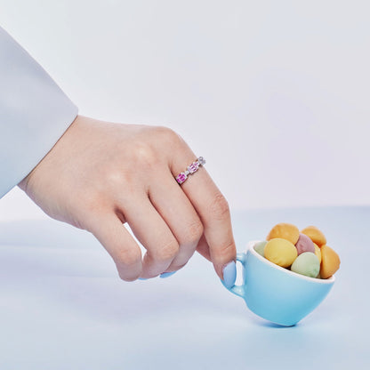 [Elowen Jewels]Unique Colorful Emerald Cut Party Ring