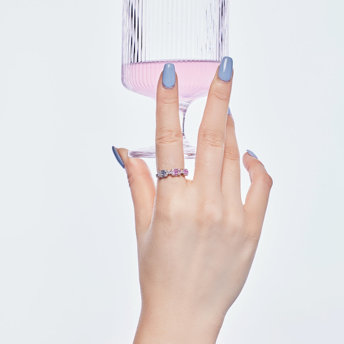 [Elowen Jewels]Unique Colorful Emerald Cut Party Ring