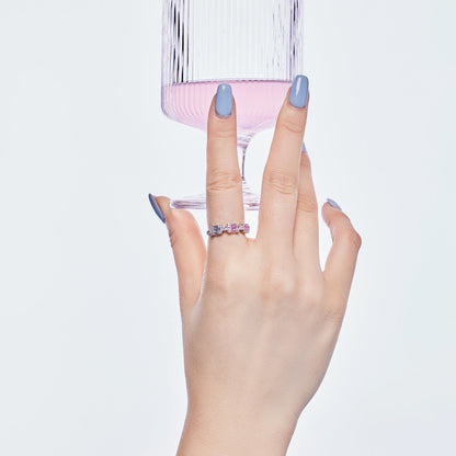 [Elowen Jewels]Unique Colorful Emerald Cut Party Ring