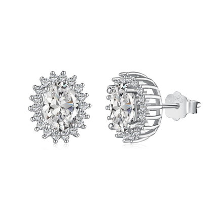 [Elowen Jewels]Delicate Radiant Oval Cut Daily Earrings