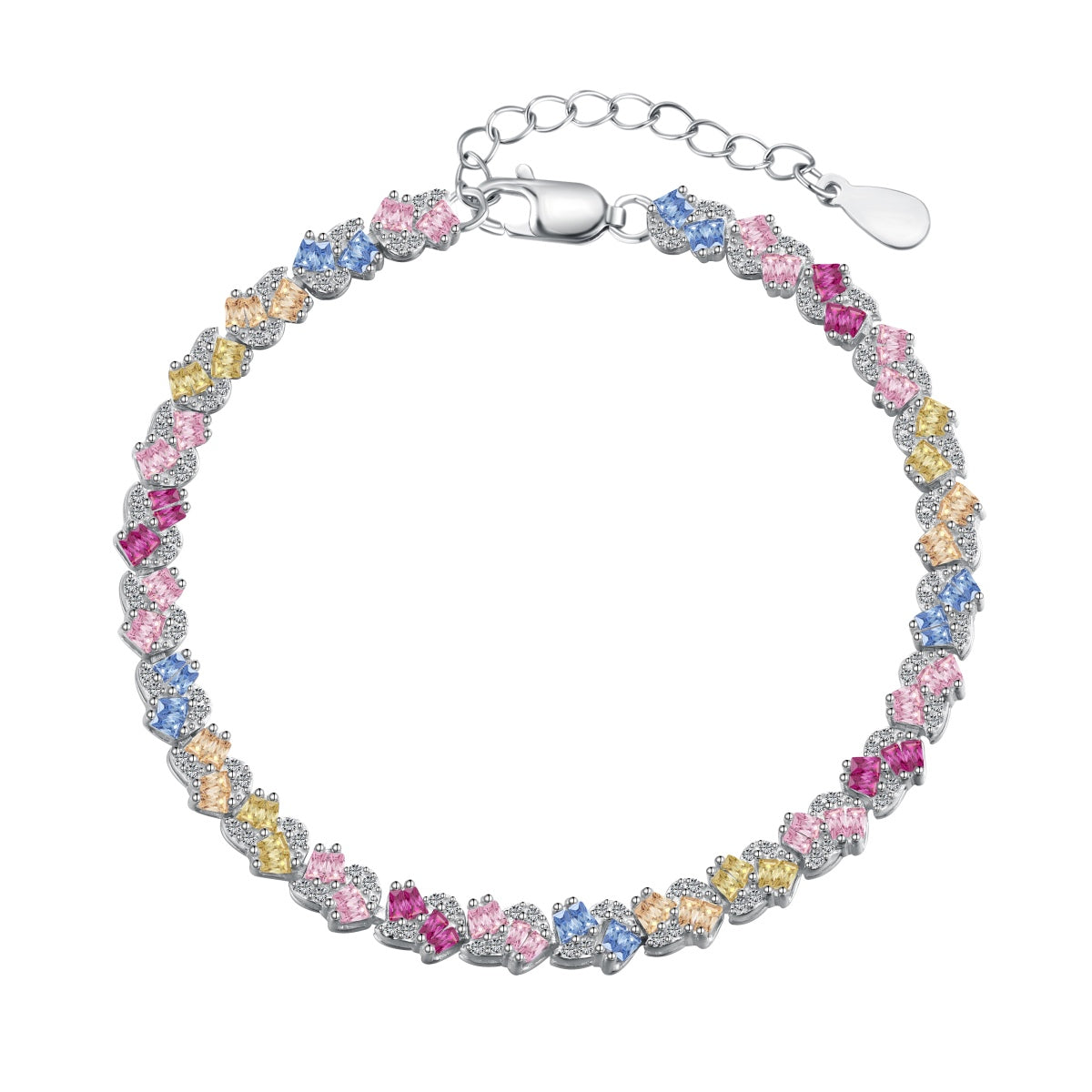 [Elowen Jewels]Ornate Colorful Flower Shape Party Bracelet