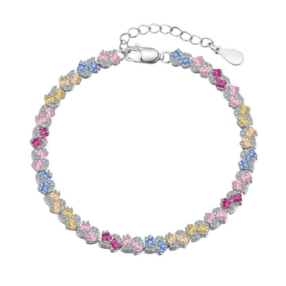 [Elowen Jewels]Ornate Colorful Flower Shape Party Bracelet