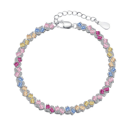 [Elowen Jewels]Ornate Colorful Flower Shape Party Bracelet