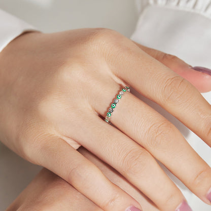 [Elowen Jewels]Sparkling Vibrant Round Shape Daily Ring