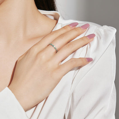 [Elowen Jewels]Sparkling Vibrant Round Shape Daily Ring