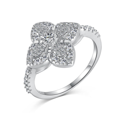 [Elowen Jewels]Luxurious Colorful Flower Shape Banquet Ring