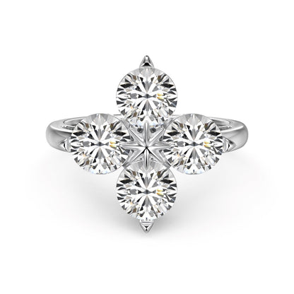 [Elowen Jewels]Four-Leaf Clover Eight-Pointed Star Ring