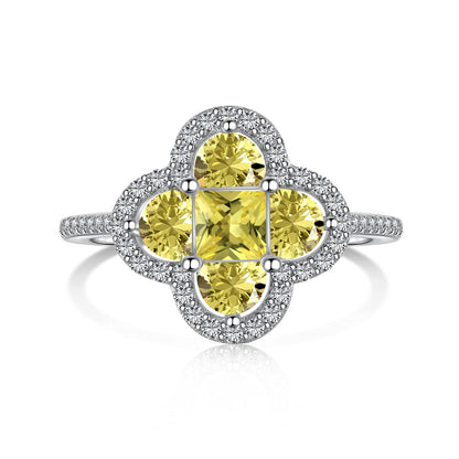 [Elowen Jewels]Luxurious Eternity Flower Shape Banquet Ring
