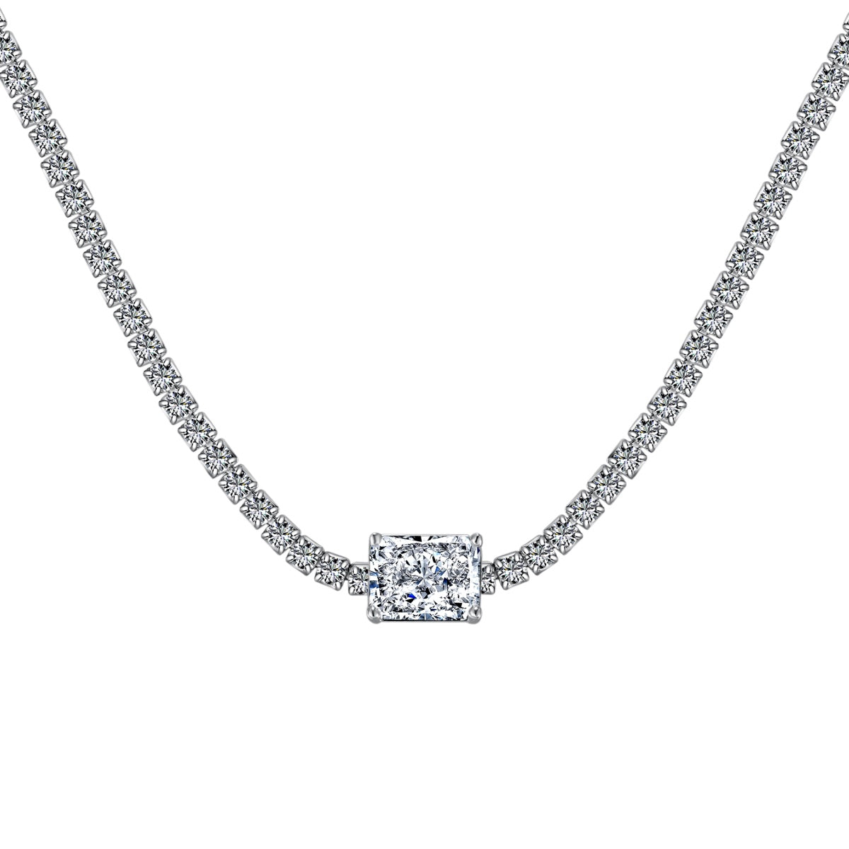 [Elowen Jewels]2.0 carat Ornate Emerald Cut Necklace