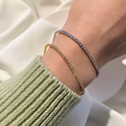 [Elowen Jewels]Radiant Shinning Princess Cut Tennis Bracelet