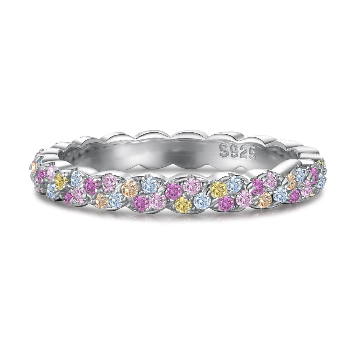 [Elowen Jewels]Dainty Ebullient Round Cut Daily Ring