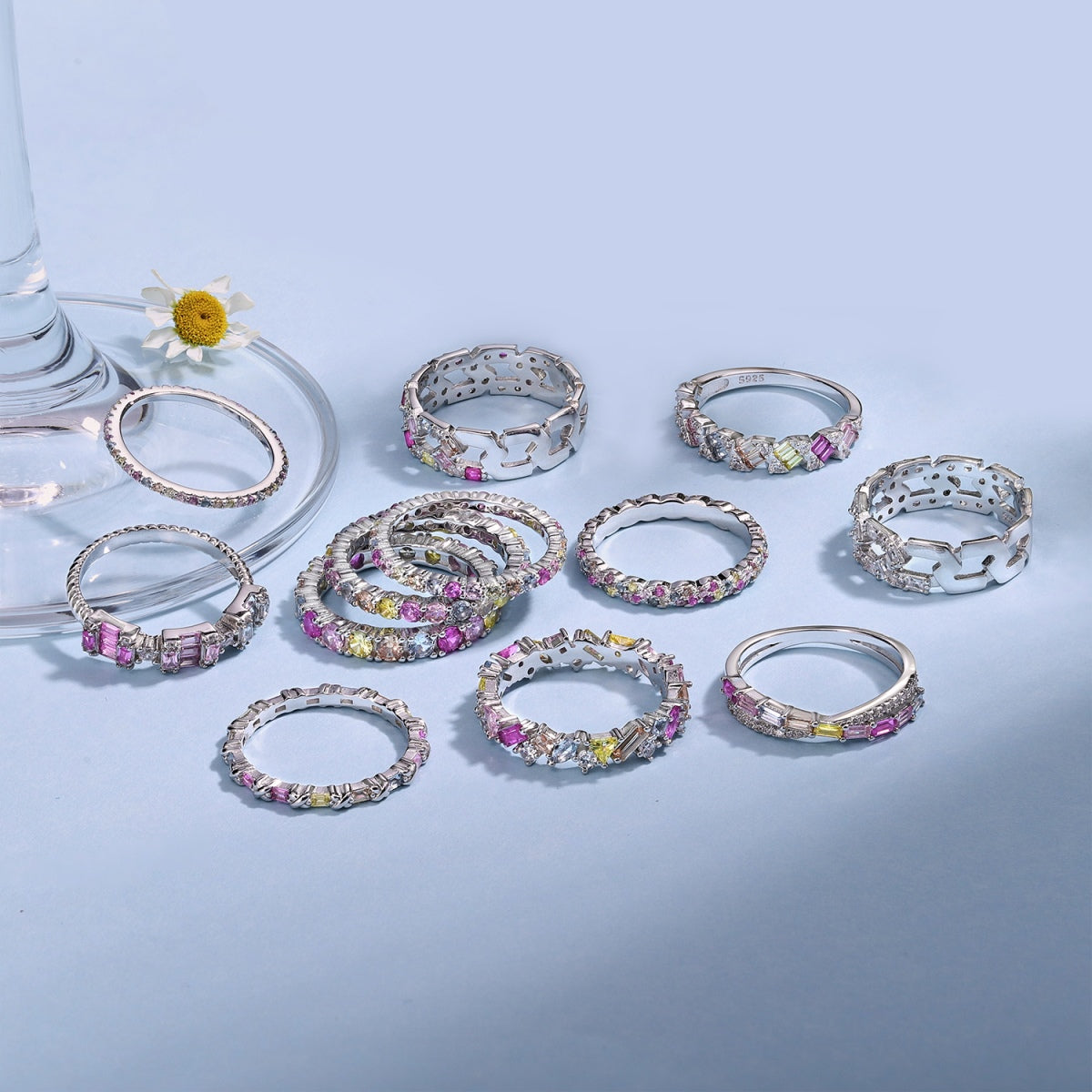 [Elowen Jewels]Radiant Sparkling Round Cut Daily Ring