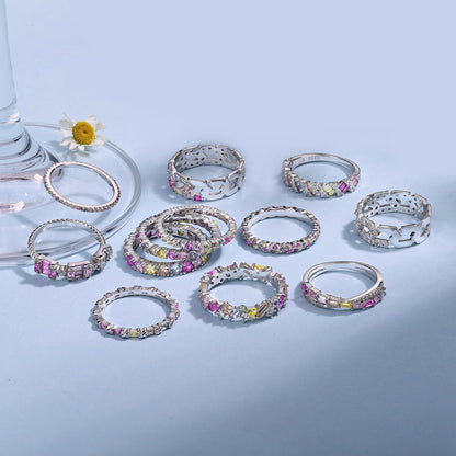 [Elowen Jewels]Radiant Sparkling Round Cut Daily Ring