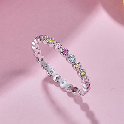 [Elowen Jewels]Radiant Sparkling Round Cut Daily Ring