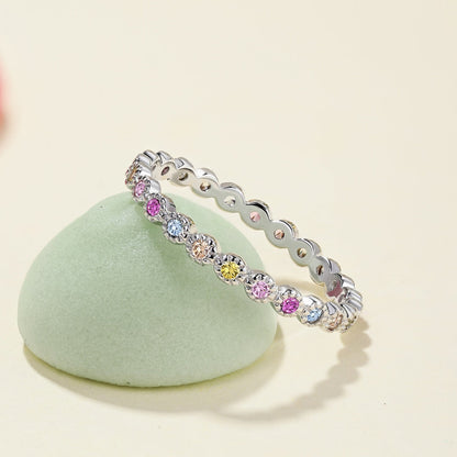[Elowen Jewels]Radiant Sparkling Round Cut Daily Ring