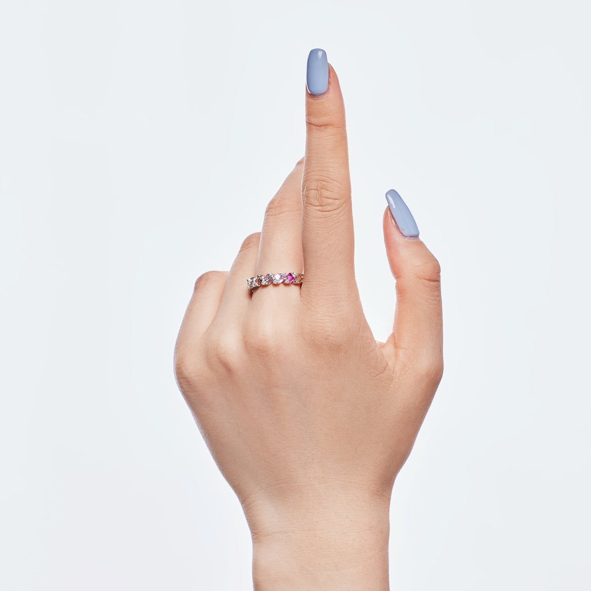 [Elowen Jewels]Delicate Vibrant Emerald Cut Daily Ring