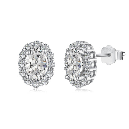 [Elowen Jewels]Delicate Unique Oval Cut Daily Earrings