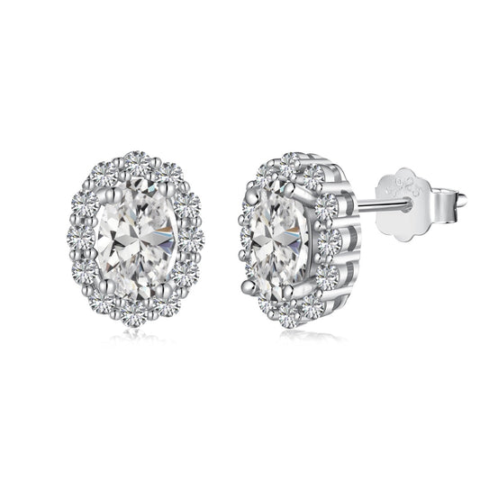 [Elowen Jewels]Delicate Unique Oval Cut Daily Earrings