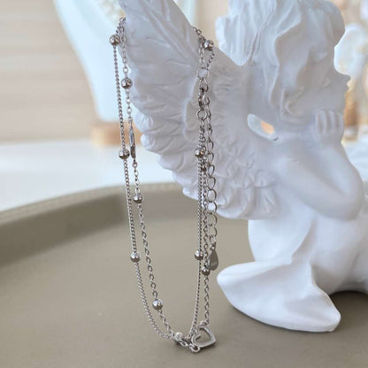 [Elowen Jewels]Dainty Double Layer Love Heart Bracelet