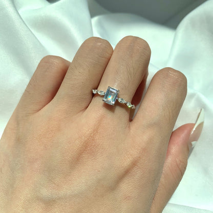 [Elowen Jewels]1.0 Carat Dainty Resplendent Radiant Cut Daily Ring