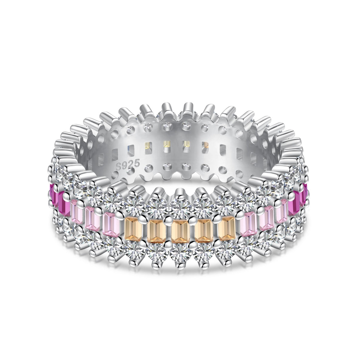 [Elowen Jewels]Ornate Colorful Radiant Cut Daily Ring