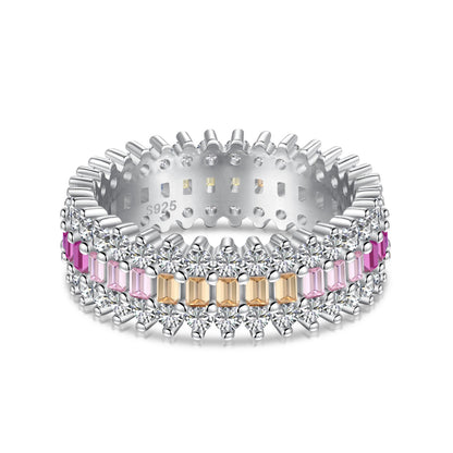 [Elowen Jewels]Ornate Colorful Radiant Cut Daily Ring