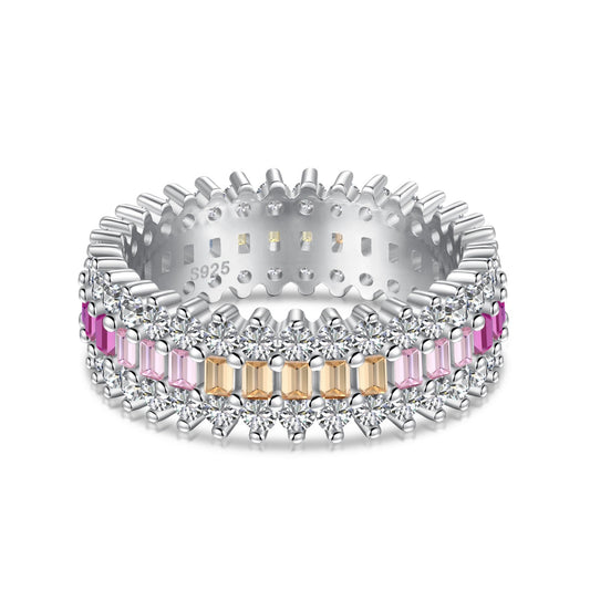 [Elowen Jewels]Ornate Colorful Radiant Cut Daily Ring