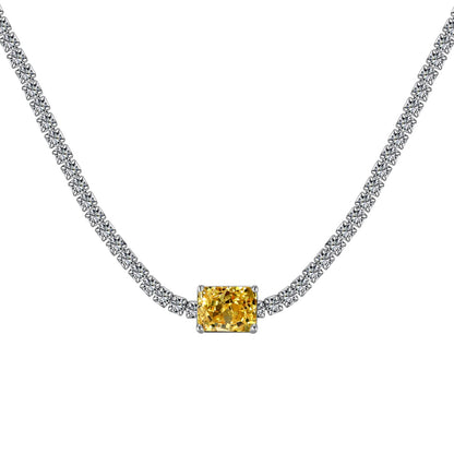 [Elowen Jewels]2.0 carat Ornate Emerald Cut Necklace