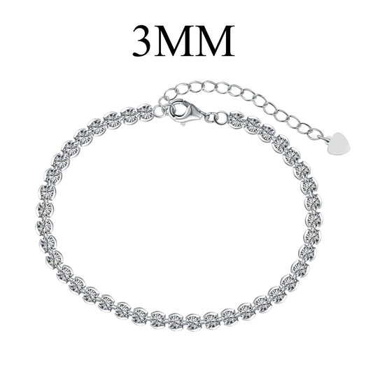 [Elowen Jewels]Ornate  Sparkling Round Cut Daily Bracelet