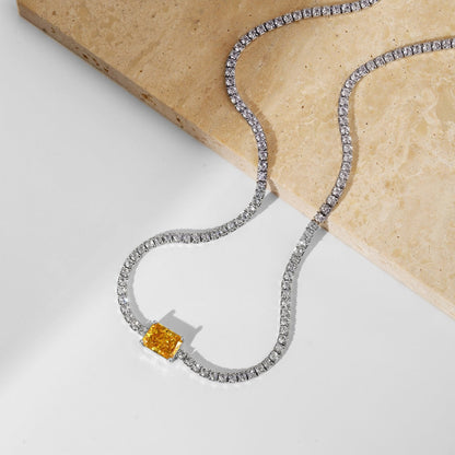 [Elowen Jewels]2.0 carat Ornate Emerald Cut Necklace