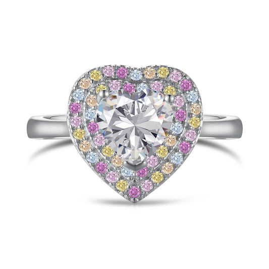 [Elowen Jewels]Delicate Ebullient Heart Shape Wedding Ring
