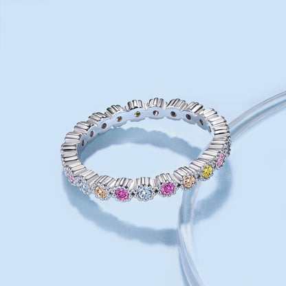 [Elowen Jewels]Unique Scintillating Round Cut Daily Ring