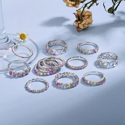 [Elowen Jewels]Unique Scintillating Round Cut Daily Ring