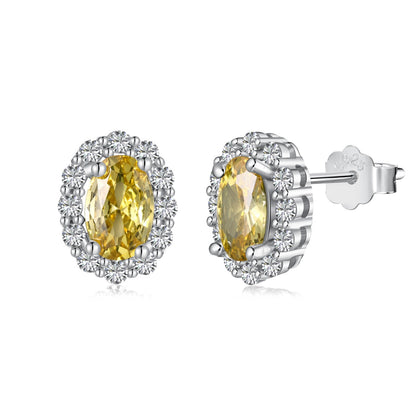 [Elowen Jewels]Delicate Unique Oval Cut Daily Earrings
