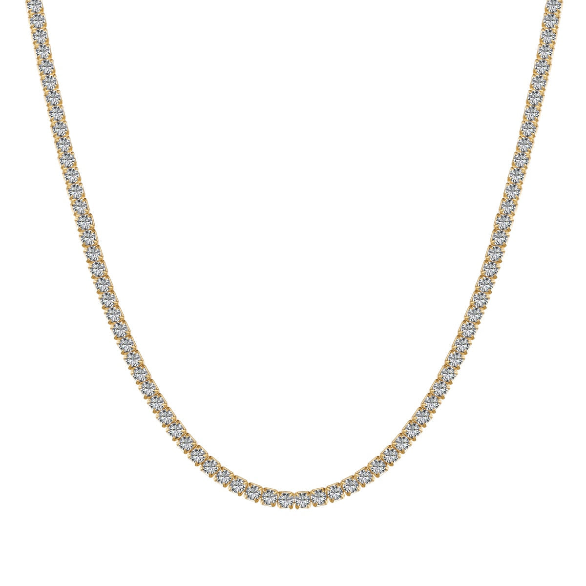 [Elowen Jewels]Delicate Round Shape Tennis Necklace