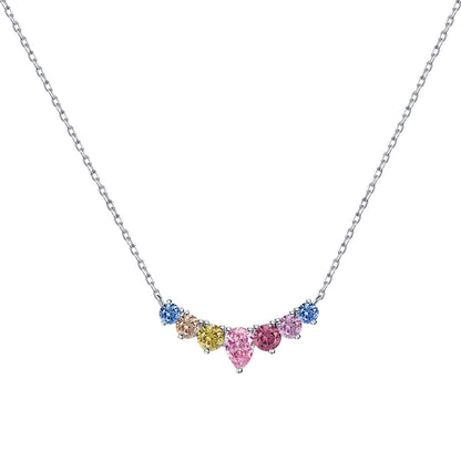[Elowen Jewels]Dainty Colorful Heart Necklace