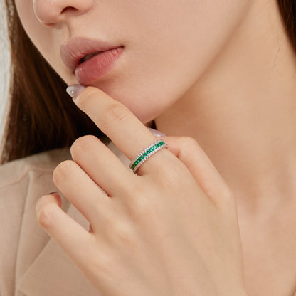 [Elowen Jewels]Delicate Colorful Round Cut Daily Ring