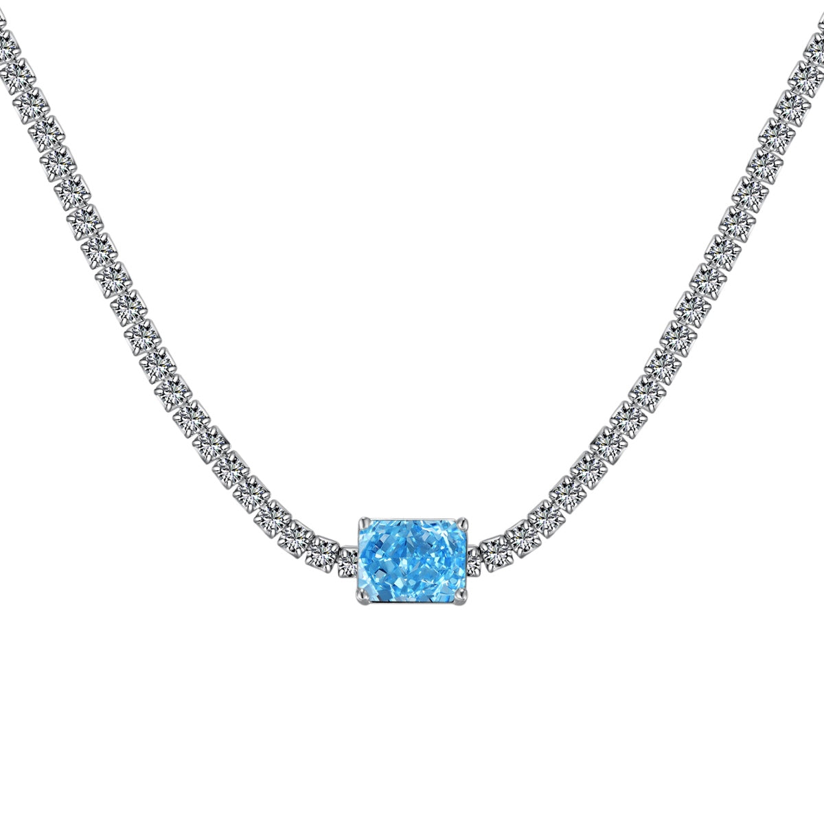 [Elowen Jewels]2.0 carat Ornate Emerald Cut Necklace