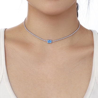 [Elowen Jewels]2.0 carat Ornate Emerald Cut Necklace