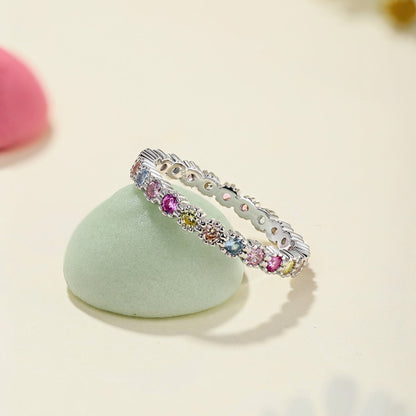 [Elowen Jewels]Exquisite Colorful Round Cut Party Ring