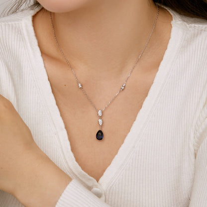 [Elowen Jewels]Dazzling Pear Cut Necklace