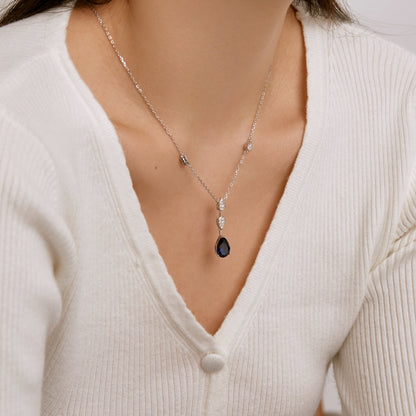 [Elowen Jewels]Dazzling Pear Cut Necklace