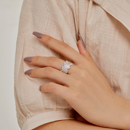[Elowen Jewels]Luxurious Colorful Radiant Cut Daily Ring