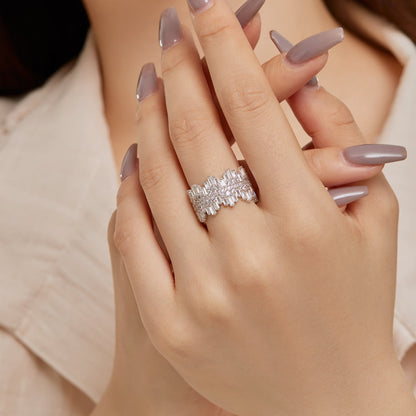 [Elowen Jewels]Luxurious Colorful Radiant Cut Daily Ring