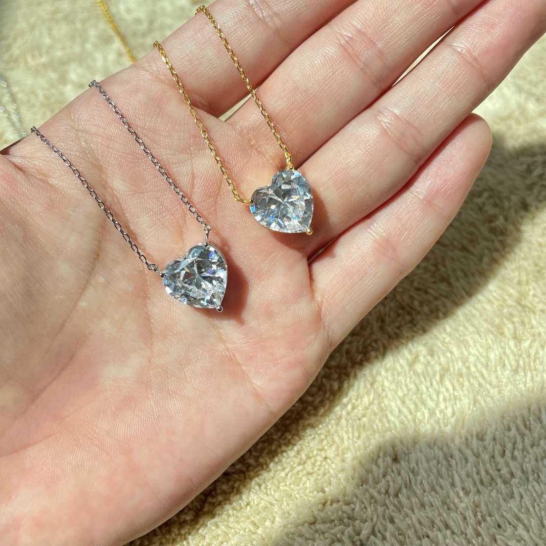 [Elowen Jewels]6.0 carat Radiant Heart Shape Necklace