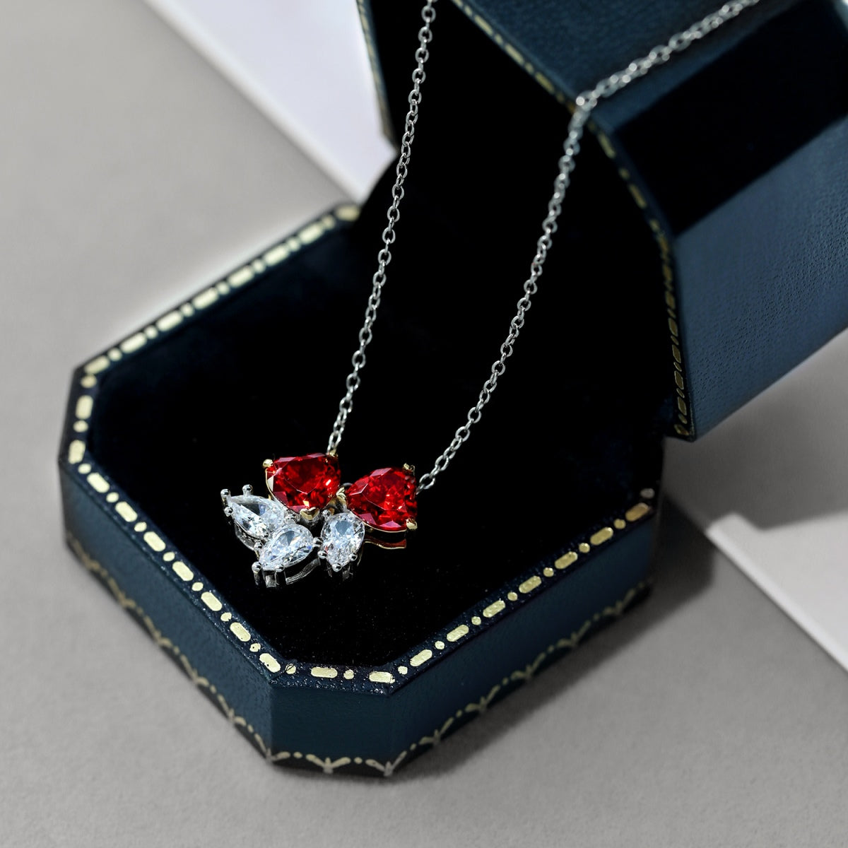 [Elowen Jewels]Dainty Red Heart Necklace
