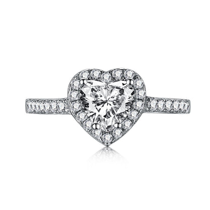 [Elowen Jewels]Eternity Splashy Romantic Heart Shape Lover Ring