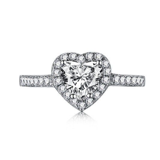 [Elowen Jewels]Eternity Splashy Romantic Heart Shape Lover Ring