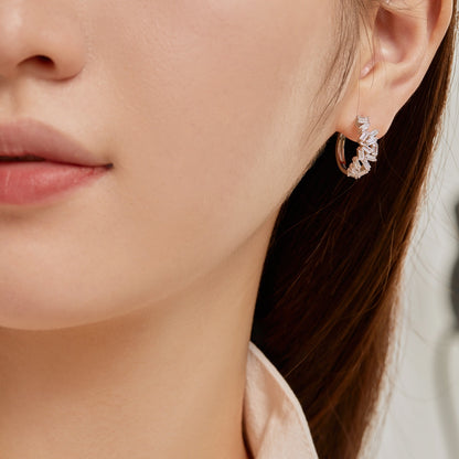 [Elowen Jewels]Dazzling Colorful Emerald Cut Daily Earrings
